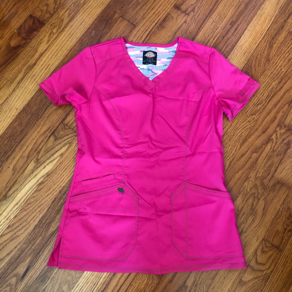 Pink Fushia dickies scrub top